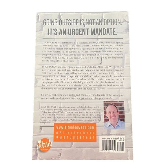 Go Outside : Get up. Get Out. Change the World Alton Lee Webb Paperback - Picture 2 of 2